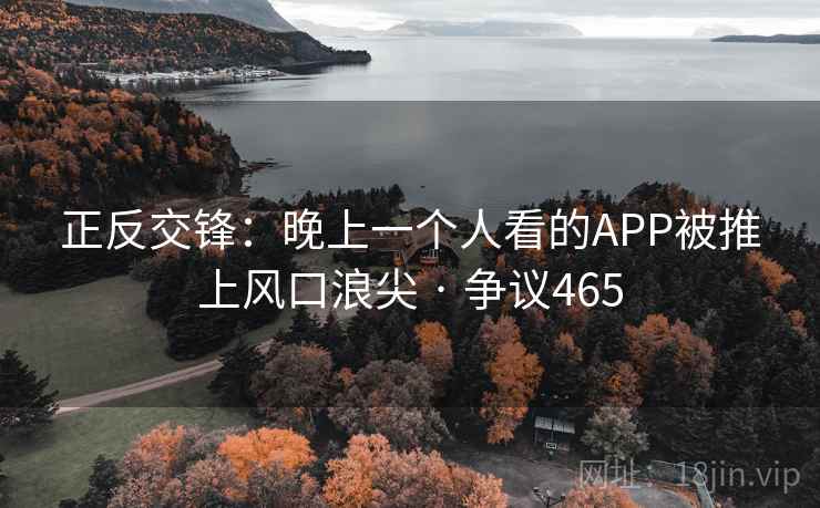 正反交锋:晚上一个人看的APP被推上风口浪尖 · 争议465