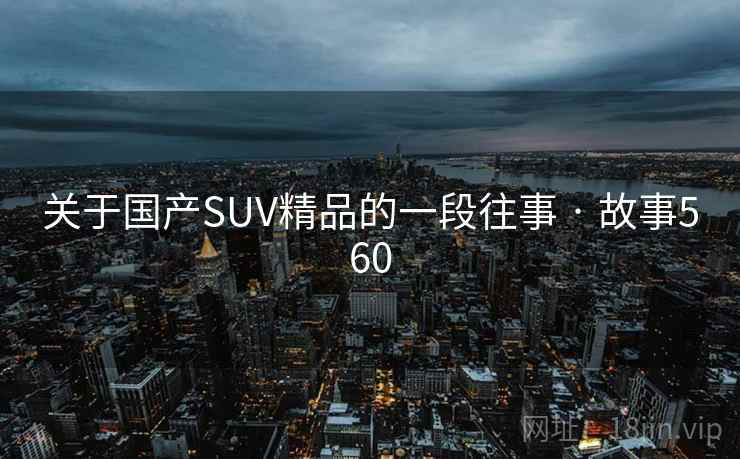 关于国产SUV精品的一段往事 · 故事560